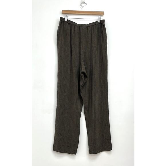 Silk Club Collection 100% Silk Drawstring Pull-on Loose Flowy Pants - Large - Picture 3 of 11